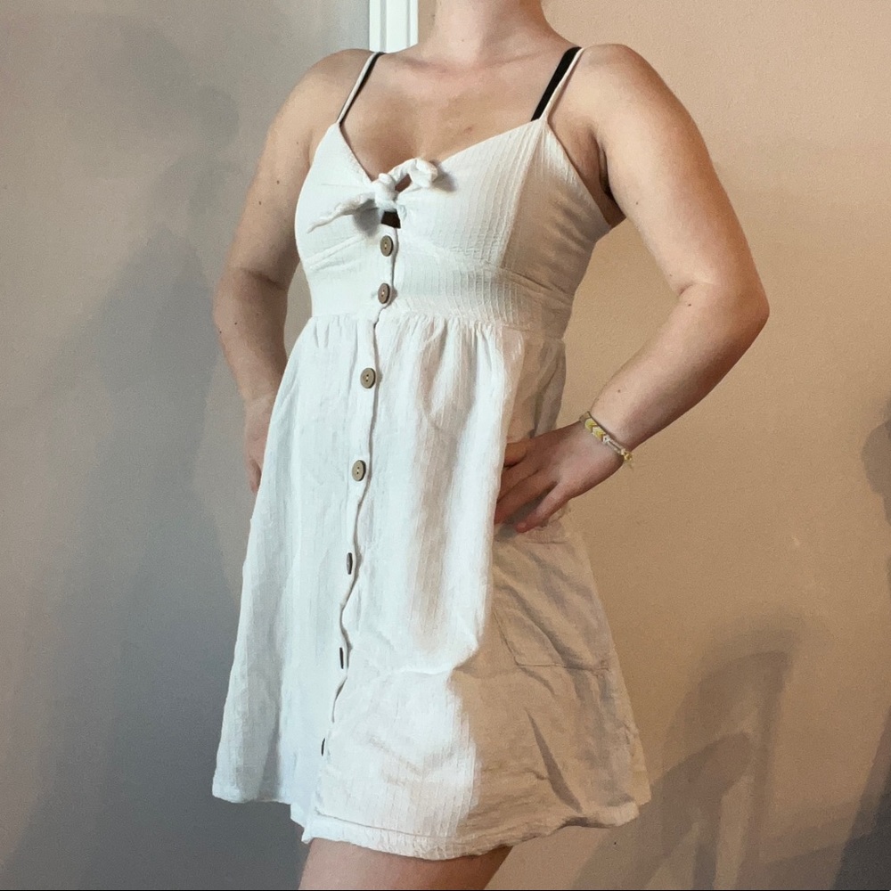 White mini casual dress